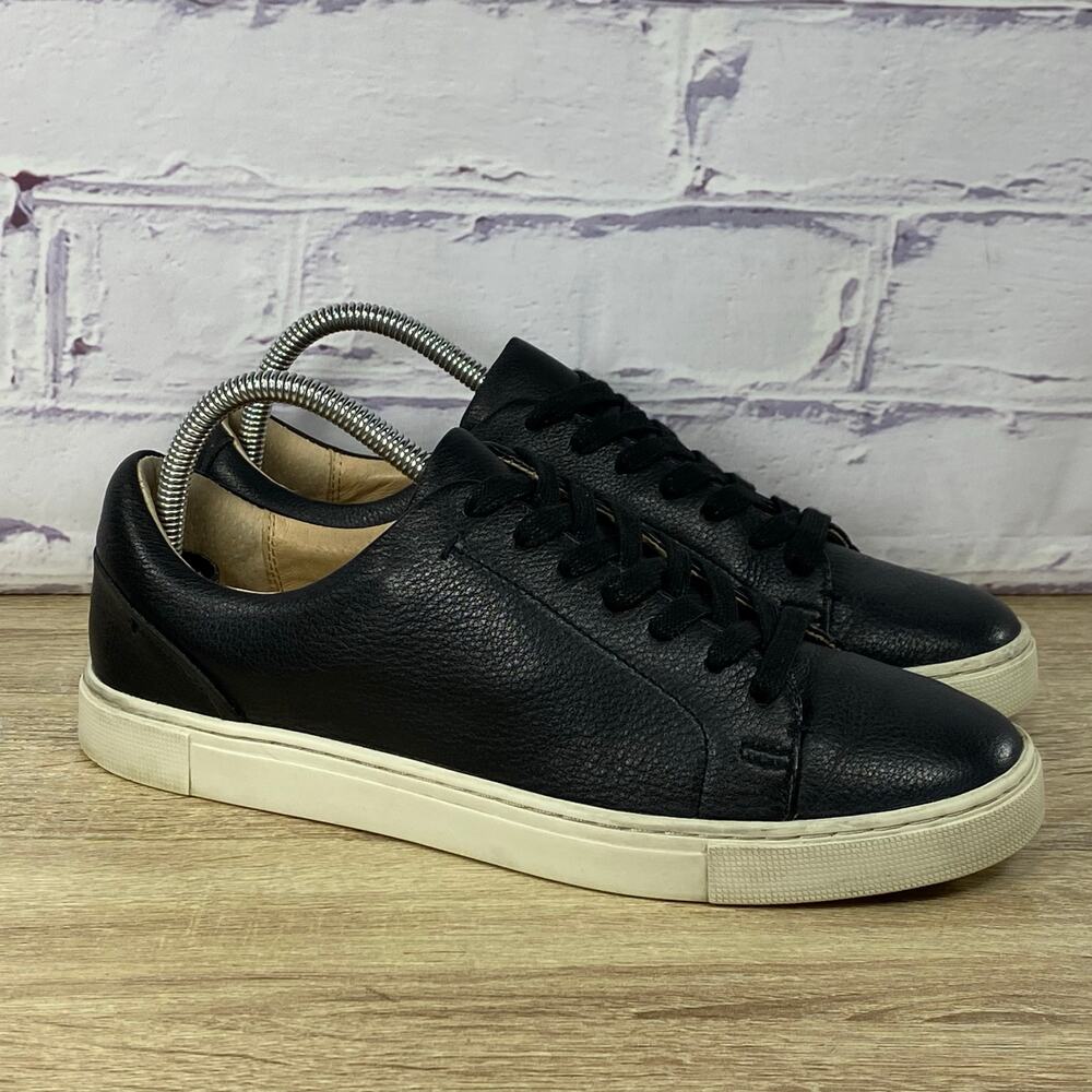 Frye Ivy Black Leather Lace Up Sneakers Women's Size 9 Casual Low Top Shoes